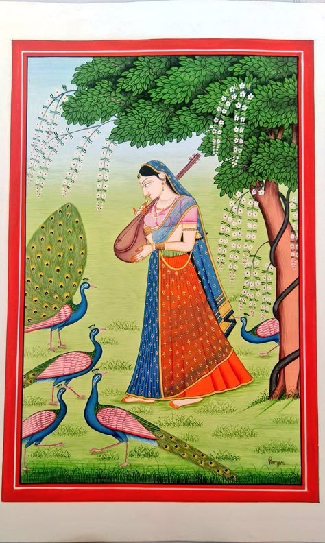 Kangra Miniature Painting, Desi Painting, Kangra Painting, Widget Themes, Chaturthi Decoration, Mughal Miniature Paintings, Worli Painting, Rajasthani Painting, Canvas Art Painting Abstract