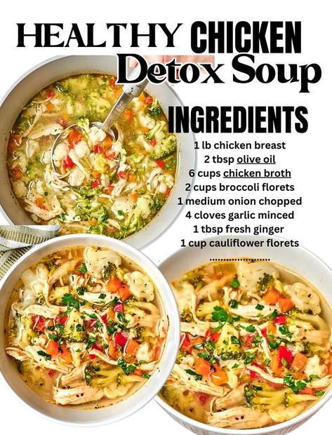 Chicken Detox Soup, Crockpot Chicken Soup, Soup Low Carb, Keto Protein Bars, Keto Chicken Soup, Low Carb Soup Recipes, Detox Soup, Low Carb Soup, Yummy Salad Recipes