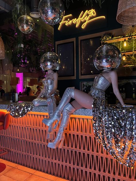 Studio 52 Party, Cosmic Disco Party, Disco Party 80s, Disco Ball Photo Booth, Studio 57 Disco Outfits, Spooky Disco Party, Disco Space Party, Disco Party 70s, Studio 54 Party Decor