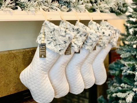 Personalized Christmas Stockings Ideas, Quilted Christmas Stockings Ideas, Quilted Stockings Christmas, Farmhouse Christmas Stockings, White Christmas Stockings, Personalized Christmas Stocking, Quilted Christmas Stockings, Custom Baby Blanket, Professional Appearance