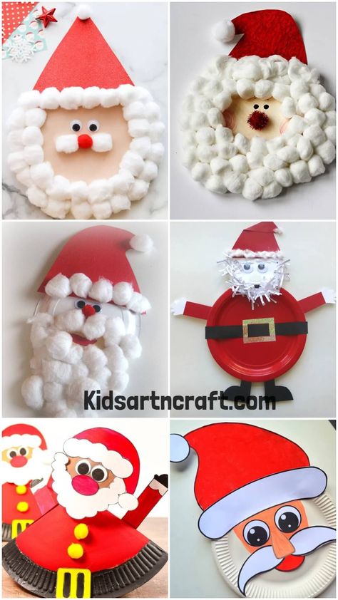 Paper Plate Santa Craft Ideas for Kids Check more at https://www.kidsartncraft.com/paper-plate-santa-craft-ideas-for-kids/ Paper Plate Santa Craft, Paper Plate Santa, Nursing Home Crafts, Santa Craft, Santa Crafts, Craft Ideas For Kids, Paper Plate, Grandchildren, Paper Plates