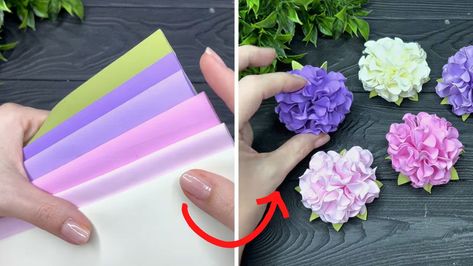 DIY Hydrangea Flowers From Foam Sheets Diy Hydrangea, Animal Flower Arrangements, Giant Flowers Diy, Paper Flower Diy, Crafted Gifts, Retail Displays, Paper Flower Decor, Green Hydrangea, Hydrangea Flowers