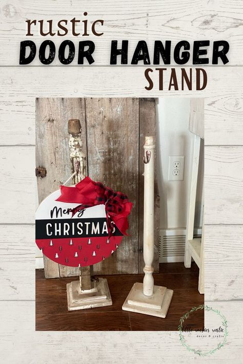 Door Hanger Post, Door Hanger Stand, Door Hanger Display Stand, Display Door Hangers At Craft Show, Wreath Stand Display, Door Hanger Display Craft Show, Hanging Basket Stand, Craft Table Display, Build A Door