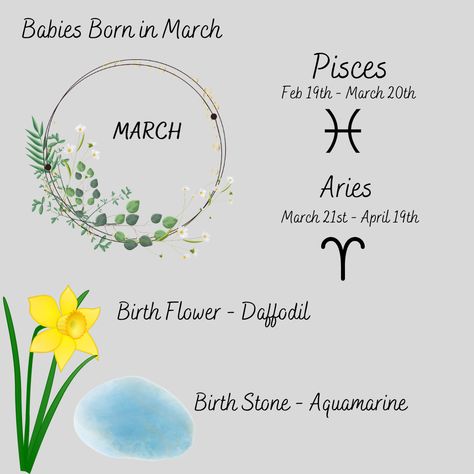 Birth Month Facts, Newborn Tattoo, Pisces Flower, April Name, Side Hip Tattoos, March Pisces, Authentically Me, Aries Star Sign, Tarot Zodiac