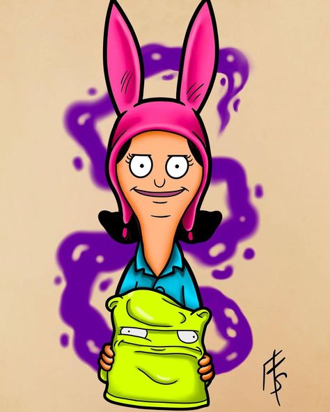 Louise Belcher Tattoo Ideas, Louis Belcher Tattoo, Louise Belcher Tattoo, Burgers Aesthetic, Louis Belcher, Bob's Burgers Halloween, Bobs Burgers Louise, Bobs Burgers Characters, Louise Belcher