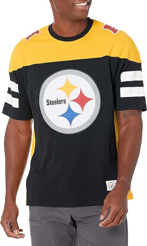 100% Polyester Imported Pull On closure Machine Wash Timeless style that every true blue fan needs Accessible, stylish, and fashion-forward designs buck the status quo OTS brings the highest quality fanwear classics Officially licensed product of the National Football League Exclusive sports lifestyle brand to Amazon featuring headwear, apparel, and accessories for all your favorite leagues & teams Steelers Jersey, Pittsburg Steelers, Pittsburgh Sports, Nfl Season, Status Quo, Team Player, Self Service, National Football League, True Blue