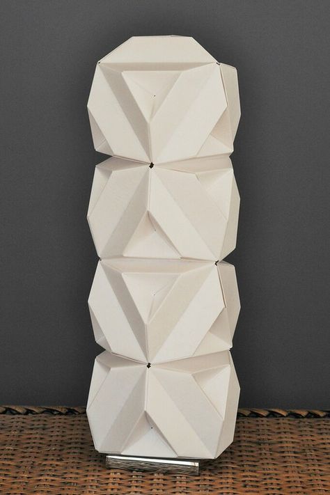 Regular Polygon, Origami Architecture, Origami Lamp, Architecture Concept Drawings, Concept Architecture, Lampshades, Lamp Design, Paper Lamp, Origami