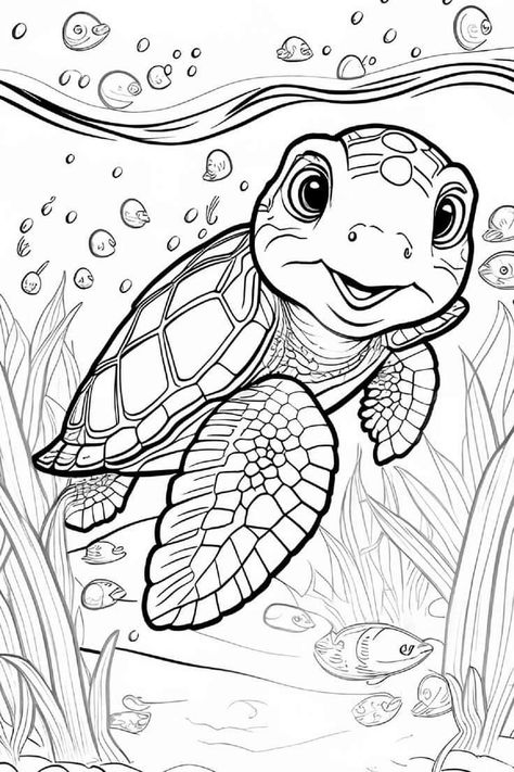 Turtle Coloring, Turtle Coloring Pages, Farm Animal Coloring Pages, Dragon Coloring Page, Spring Coloring Pages, Summer Coloring Pages, Easy Coloring Pages, Cool Coloring Pages, Kids Coloring