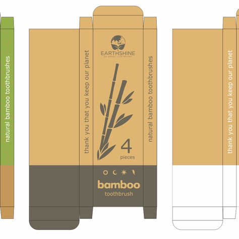 Design a fun and playful box for Earthshine Bamboo Toothbrushes Product packaging contest #AD design#product#packaging#picked Bamboo Toothbrush Packaging, Bamboo Packaging Design, Toothbrush Packaging, Cutlery Packaging, Bamboo Packaging, Pen Packaging, Soap Packaging Design, Toothbrush Design, Brochure Design Layouts