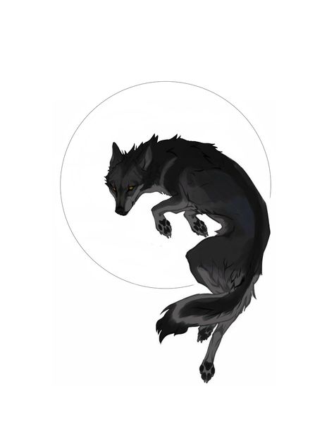 Black Wolf Drawing, Werewolf Drawing Reference, Jackal Tattoo, Jumping Wolf, Wolf Jumping, Wolf Tracks, Hyena Tattoo, Wolf Reference, Werewolf Design