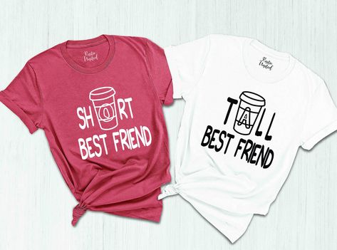 Tall - Short Best Friend Shirt, Besties Tshirts, Best Friend Shirts, Gift for Besties, Funny Best Friend Matching Shirts, BFF Matching Gift ---HOW TO ORDER--- 1-) Please, check and review all photos 2-) Choose your t-shirt size and color *Different styles of shirts may have different shades of same color choice due to different manufacturer brands. *For this reason, we recommend you to match shirts from the same styles if you want precisely matching colors (exa. Unisex,V-neck, Tank top, etc.). 3 Besties Funny, Best Friend Matching Shirts, Best Friend Hoodies, Friend Shirts, Best Friend T Shirts, Matching Tshirts, Friend Shirt, Bff Matching, Matching Outfits Best Friend