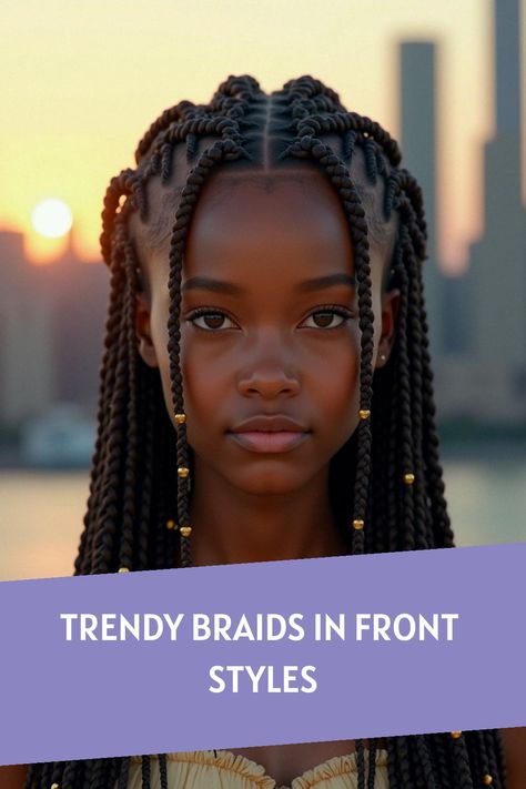 Trendy Braids in Front Styles Wavy Haircuts Layered, Short Hair Styles Korean, Ponytail Black Woman, Woman Wedding Hairstyles, Front Braid Hairstyles, Hairstyles For Medium Straight Hair, Hair Styles Korean, Cornrows Long, Gray Haircuts