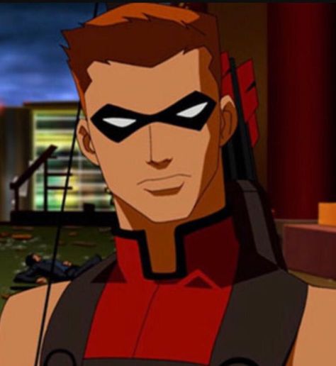 Roy Harper Young Justice, Robins Batman, Arsenal Dc, Young Justice Characters, Sam Young, Dc Cartoon, Dc Costumes, Marvel Gif, Roy Harper