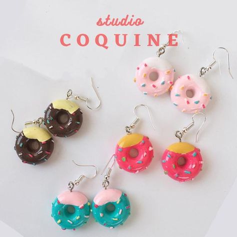 Food Earrings, Food Jewelry, Jewelry Show, Ear Hook, Cute Cakes, Girls Jewelry, Online Earrings, Jewelry Packaging, Candy Colors