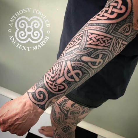 Celtic Sleeve Tattoo 4 Celtic Half Sleeve Tattoo, Celtic Half Sleeve, Irish Sleeve Tattoo, Gaelic Tattoo, Celtic Sleeve Tattoos, Celtic Tattoos For Men, Tattoos Dainty, Mother And Son Tattoo, Tattoos Behind Ear