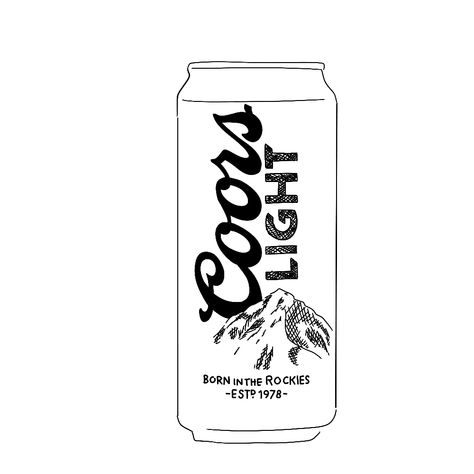 Professionally illustrated icons made to order Coors Light Tattoo, Frat Coolers Ideas Coors Light, Coors Light Decorations, Coors Light Frat Cooler, Illustrated Icons, Coors Light Logo, Coors Light Shirt, Light Illustration, Coors Banquet