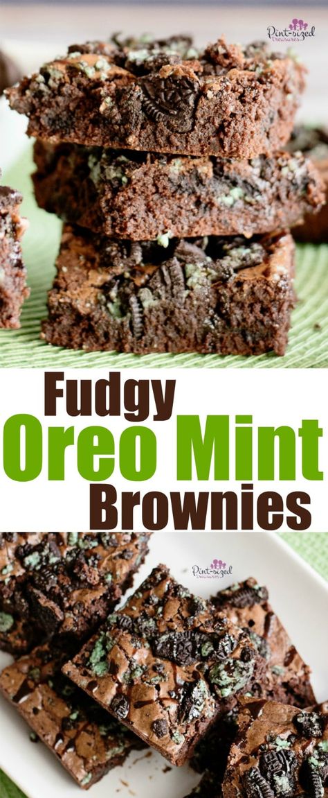 Brownie Recipies, Crazy Desserts, Chocolate Mint Brownies, Diet Cookies, Best Brownie Recipe, Cookie Crunch, Peppermint Extract, Mint Oreo, Mint Brownies