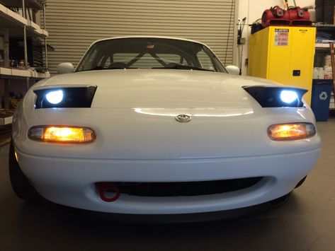 DIY $100 - Low Profile LED Projector Headlights - MX-5 Miata Forum Miata Mods, Mx5 Nd, Miata Car, Nissan 240sx, Led Projector, Mazda Mx5 Miata, Miata Mx5, Projector Headlights, Mazda Miata