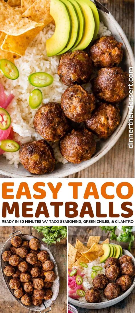 Taco Meatball Skillet, Mexican Turkey Meatballs, Meatball Recipes Mexican, Meatball Tacos Recipe, Texas Tamale Meatballs, Healthy Meatball Appetizer, Taco Meatballs Ground Beef, Taco Meatballs Crockpot, Mexican Meatballs Recipes