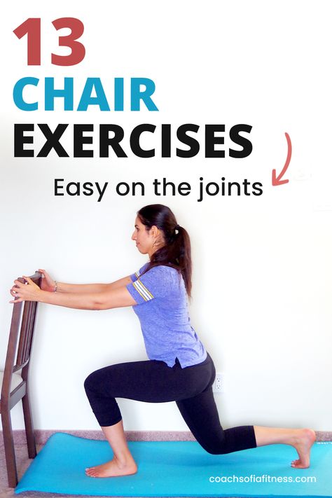 Chair Squats, Workout On Chair, Free Chair Exercises, Beginner Chair Workout At Home, Exercises In A Chair, Chair Fitness, Chair Work Outs Exercise, Chair Workouts At Home, Chair Sit Ups Exercise