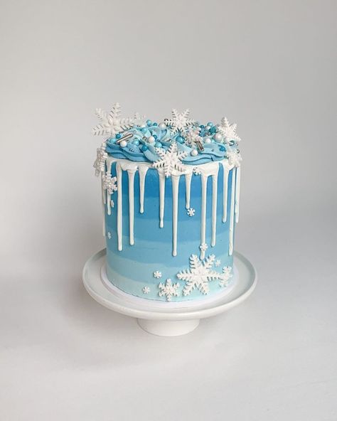 Frozen Themed Birthday Cake Buttercream, Winter Theme Cake, Winter Theme Birthday, Winter Themed Cake, Elsa Frozen Party, Farmhouse Bakery, Frozen Themed Birthday Cake, Snow Cake, Twin Birthday Cakes