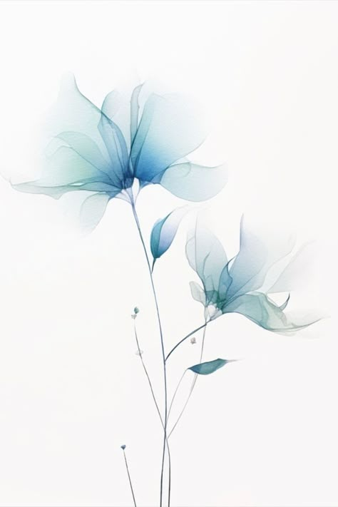 Xray Flower, Beginning Watercolor, Wallpaper Crafts, Butterfly Art Painting, Iphone Wallpaper Glitter, Tattoo Photography, Transparent Flowers, Flower Art Drawing, Watercolor Flower Art