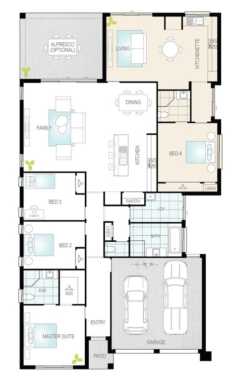 One Storey Floor Plan, House With Granny Flat, Modern Double Storey House Floor Plans, Narrow Double Storey House Plans, Perfect House Plan, Dual Living House Plans Australia, Double Storey House Plans Australia, Harkaway Homes Australia Floor Plans, Multigenerational House Plans