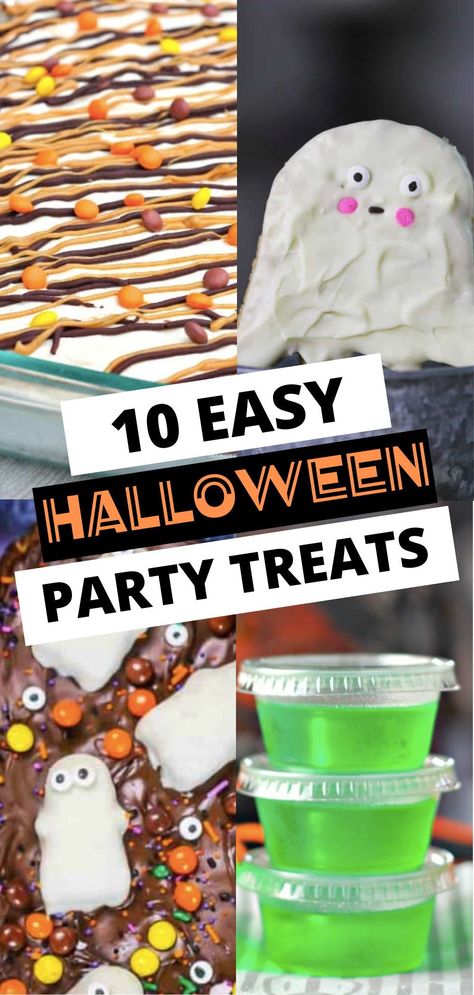 Halloween Jello Desserts, Halloween Office Party Food, Halloween Bars Dessert, Halloween Desserts For Adults, Halloween Snack Table, Quick Halloween Snacks, Diy Halloween Desserts, Homemade Halloween Cookies, Office Party Foods