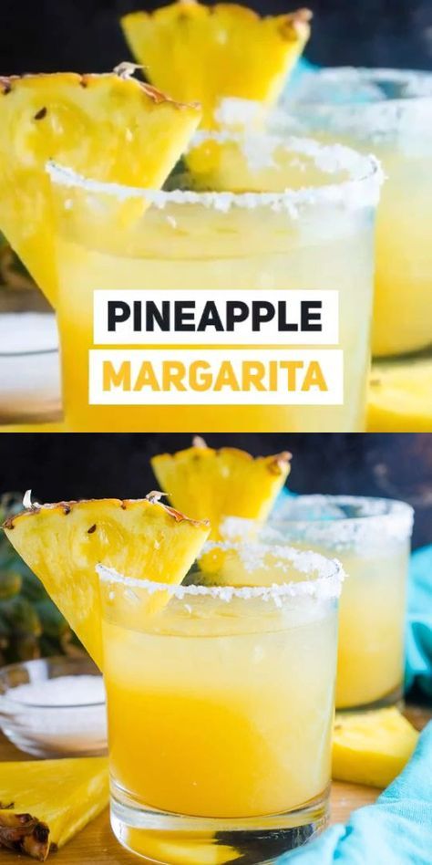 Pineapple Margaritas, Pineapple Margarita Recipe, Pineapple Margarita, Tequila Drinks, Liquor Drinks, Classic Margarita, Boozy Drinks, Mixed Drinks Recipes, Munnar