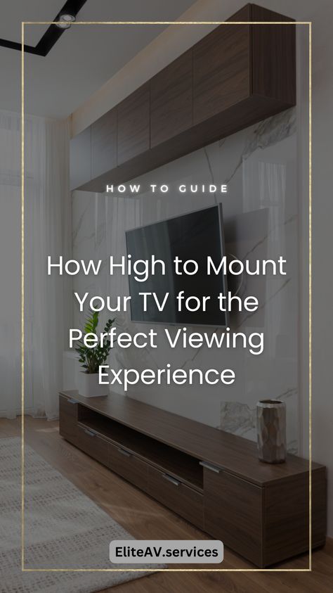 When it comes to creating the perfect home cinema or cosy living room setup, the placement of your television plays a crucial role. Too high or too low, and you could find yourself craning your neck or losing that immersive experience we all crave from our favourite films and shows. But how do you strike the right balance? In “The Ultimate Guide: How High to Mount Your TV for the Perfect Viewing Experience,” we’ll explore the key factors that contribute to optimal TV placement. 65” Tv Wall Mount, Hanging Tv On Wall Living Rooms Height, Tv On Tall Wall High Ceilings, Tv Placement On Wall, How High To Mount Tv Over Console, Tv Wall Mount Height, Height Tv On Wall, Tv Wall Height, Tv Mounting Height