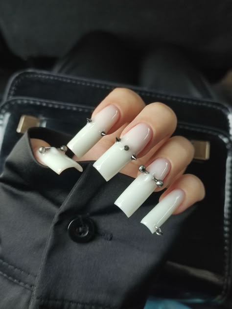 Archive Nails, Long Acrylic Nail Designs, Drip Nails, Classic Nails, Really Cute Nails, Soft Nails, Long Square Acrylic Nails, Square Acrylic Nails, Square Nails