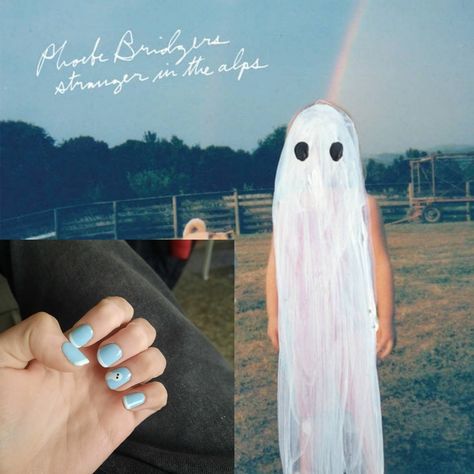 phoebe bridgers stranger in the alps nails nail art Phoebe Bridgers Nail Art, Boygenius Inspired Nails, Pheobe Bridgers Nails, Phoebe Bridgers Inspired Nails, Hozier Inspired Nails, Phoebe Bridgers Nails, Stranger In The Alps, Phoebe Bridgers, The Alps