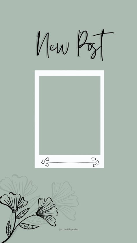 #newpost #template #frame #aesthetic #green #floral #photography #photocards #photo #picture Templates Aesthetic Green, Green Instagram Template, Template Frame, Instagram Square, Story Insta, Picture Templates, Cute Fall Wallpaper, Instagram Background, Nature Instagram