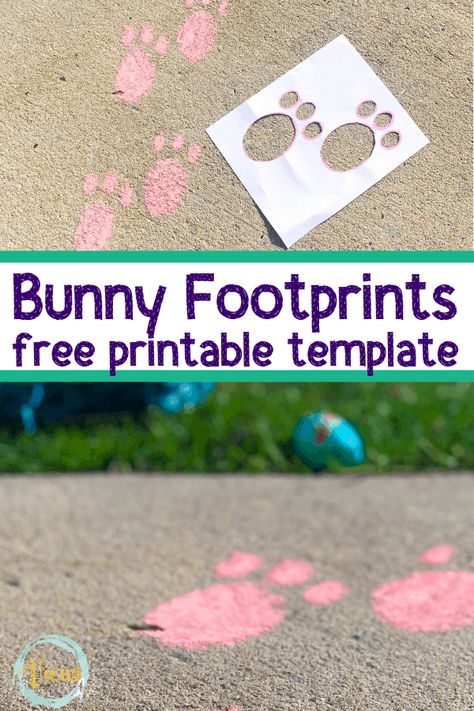 Easter Party Treats, Footprint Printable, Bunny Footprint, Easter Bunny Footprints, Easter Art Project, Bunny Paws, Easter Games For Kids, Making Baby Food, Easter Paintings