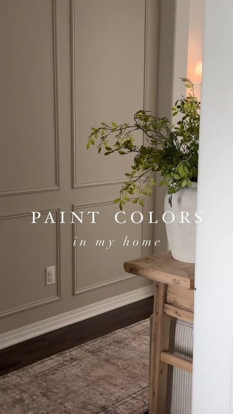 Evelyn Hernandez | Paints Colors in My Home I get so many questions on the paint colors of my home so I thought I’d finally share them! Starting off with… | Instagram Wall Paint For Small Rooms, Natural Wall Paint Colors, Nutshell Paint Color, Mushroom Color Accent Wall, Putty Wall Color, Rich Neutral Paint Colors, Sculptors Clay Behr Color Palettes, Best Neutral Living Room Paint Colors, Classic Home Color Palette