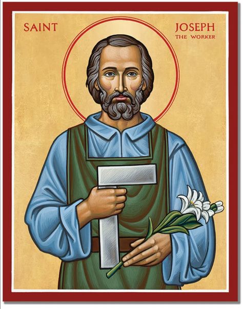 Saint Joseph The Worker, Saint Joseph Art, St Joseph The Worker, Monastery Icons, Catholic Images, Prayer For Family, Saint Joseph, Religious Images, Eucharist