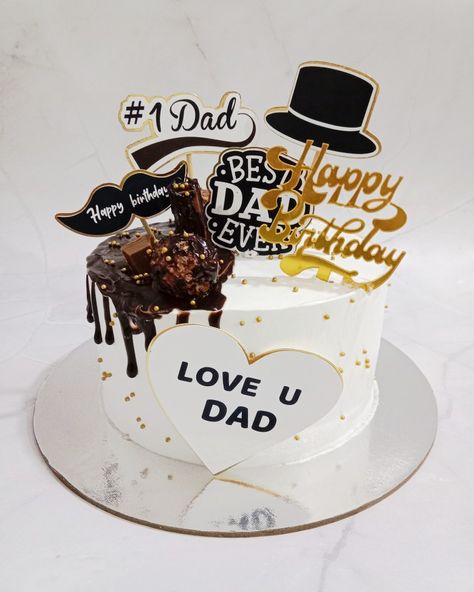 Cake For Father, Birthday Cake For Father, Decorating Frosting, Dad Birthday Cakes, New Father, Birthday Wishes Greetings, Fathers Day Cake, Creative Creations, Cake Decorating Frosting