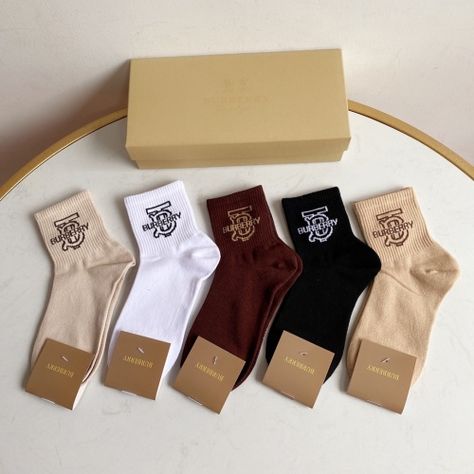 Burberry Socks, Branded Socks, Sock Packaging, Burgundy Tights, Dr Marvel, Adidas Socks, Socks Packaging, Streetwear Inspiration, Tennis Club