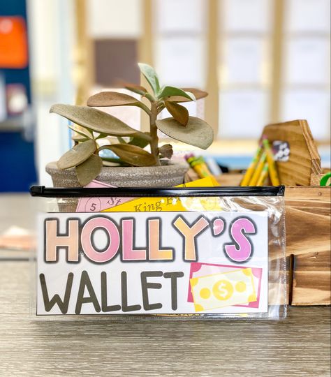 Classroom Wallets Student, Pbis Ticket Organization, Classroom Prize Box Organization, Classroom Money Storage, Classroom Money System, Classroom Mailbox System, Money Classroom Management Reward System, Classroom Money, Money Storage