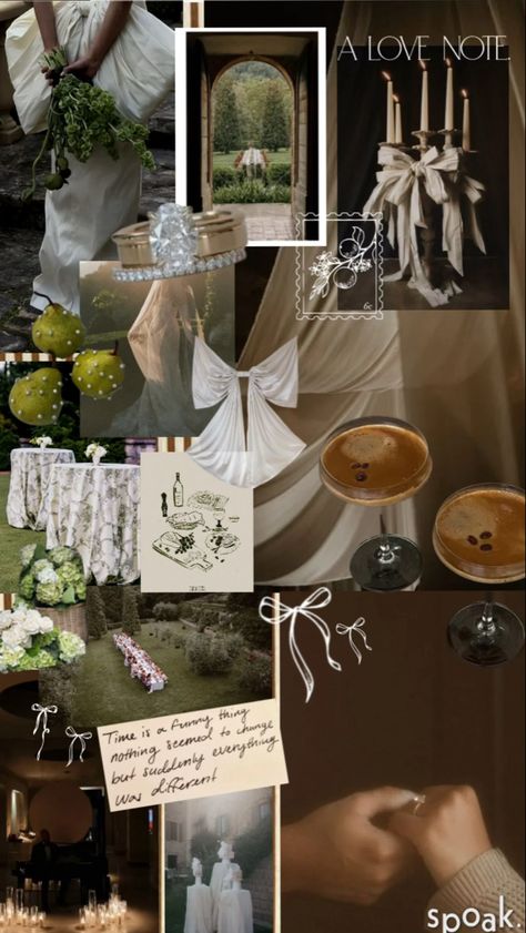 Moodboard, weddings, wedding inspo, wedding moodboard, moody wedding, timeless wedding, intimate wedding, romantic wedding, espresso martini, bows, florals, engagement, wedding design Classic Romantic Wedding Color Palette, Moody Aesthetic Wedding, Classic Intimate Wedding, Vintage Micro Wedding, Moody Italian Wedding, Moody Wedding Inspiration, Vintage Moody Wedding, Classic Vintage Wedding Theme, Moody Elegant Wedding