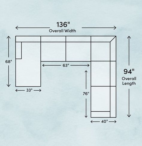 How to Measure for a Sectional Sofa | Wayfair Neutral Color Sofa, Deep Sectional Sofa, U Couch, Large Sectional Couch, Couch Dimensions, Types Of Couches, Sofa Measurements, Sofa Layout, Sofa Dimension