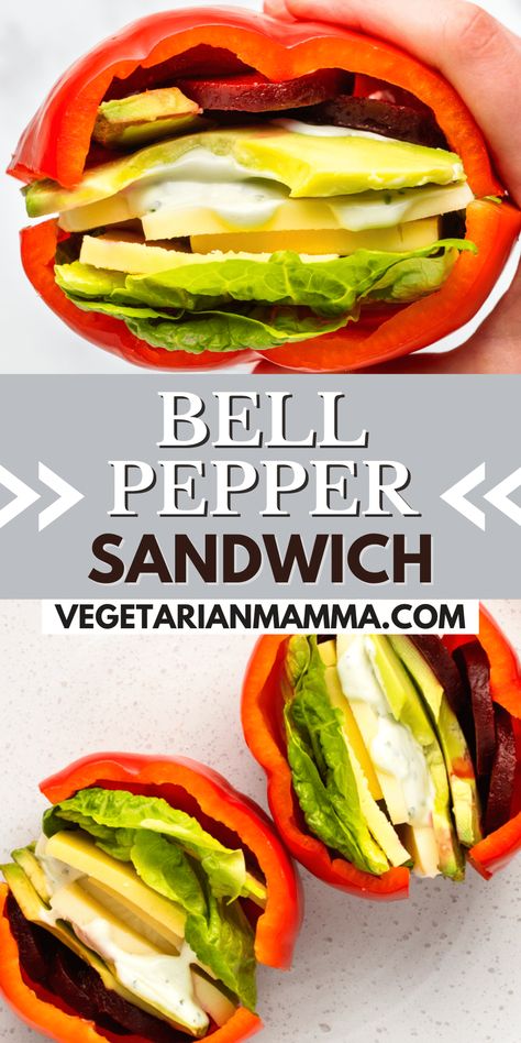 Red Bell Pepper Sandwich, Bell Pepper Sandwich Vegetarian, Bell Pepper Stuffed, How To Cook Beetroot, Bell Pepper Sandwich, Christmas Main Course Recipes, Pepper Stuffed, Pepper Sandwich, Gluten Free Dinner Easy