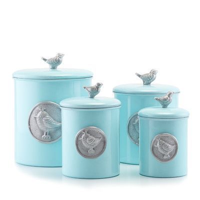 Blue Canister Set, Kitchen Cannisters, Stainless Steel Canister Set, Ceramic Kitchen Canister Sets, Glass Kitchen Canisters, Ceramic Kitchen Canisters, Turquoise Kitchen, Ceramic Canisters, Kitchen Canister Set