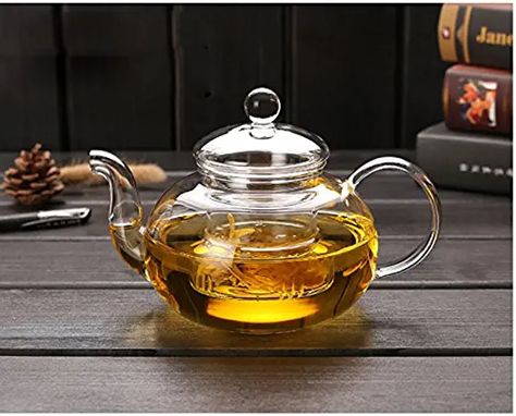 Amazon.com : glass tea pot Glass Tea Pot, Glass Tea Set, Happy Tea, Blooming Tea, Glass Tea Cups, Glass Teapot, Heat Resistant Glass, Tee Set, Flower Tea