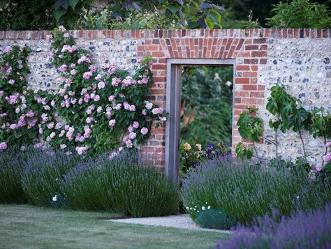 Brick Wall Gardens, Brick Fence, Brick Garden, Potager Garden, Walled Garden, English Country Gardens, Homestead Survival, Wall Garden, Garden Cottage