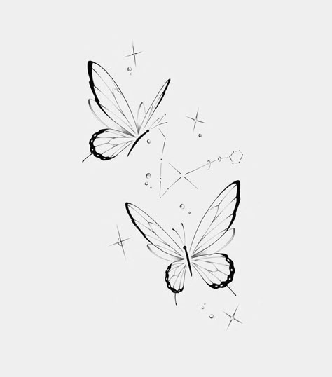 Celestial Tattoo Designs, Floral Celestial Tattoo, Butterfly Tattoo Template, Fineline Butterfly, Fineline Butterfly Tattoo, Tattoo Wallpapers, Butterfly Tattoos Images, Celestial Tattoo, Astrology Tattoo