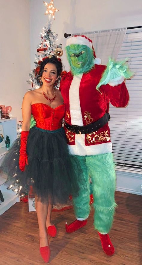 The Grinch And Martha May, Martha May Whovier Costume, Christmas Costume Ideas, Martha May Whovier, Whoville Costumes, Martha May, Grinch Halloween, Xmas Party Outfits, Christmas Party Costume