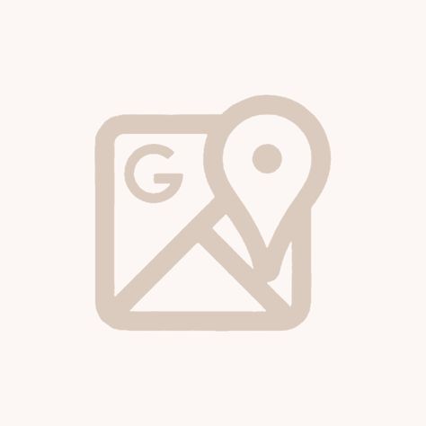 Neutral Maps Icon, Google Maps Icon Aesthetic, Beige Homescreen, App Png, Google Maps Icon, Iphone Background Inspiration, Maps Icon, Ipad Icons, Beige Icons