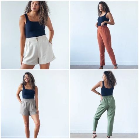 Indie Pattern Round-up: Sept/October 2021 Edition 10/6/21 - PatternReview.com Blog Puffy Shorts Pattern, Hiking Pants Sewing Pattern, Women’s Shorts Sewing Pattern, Bernina Sewing, Sewing Pants, Grainline Studio, Boiler Suit, Pants Sewing Pattern, Quilted Coat