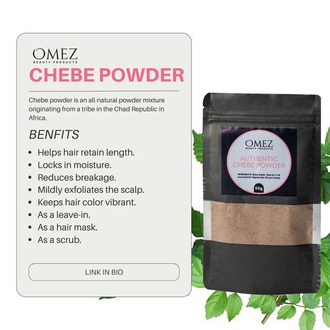 Unlock the Secrets of Gorgeous Hair with Chebe Powder! 💆‍♀️ Thickens reduce hair loss and retain length! This all-natural powder moisturizes, strengthens, and adds density over time. Mix with your favorite oil, apply, and let the magic happen! Say hello to your best hair days! #chebe #naturalhair #naturalhaircare #naturalhairgrowth Chebe Powder, Natural Haircare, Good Hair Day, Natural Hair Growth, Best Hair, Hair Mask, Gorgeous Hair, Hair Day, Say Hello